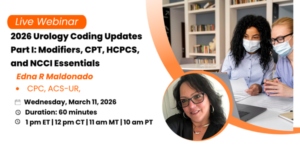 2026 urology coding updates part i: modifiers, cpt, hcpcs, and ncci essentials