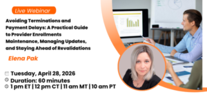 maintaining provider enrollments, updates and re validations (copy)