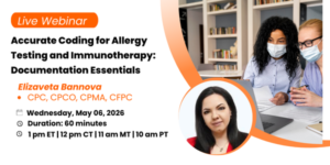allergy testing & treatment: coding and documentation essentials
